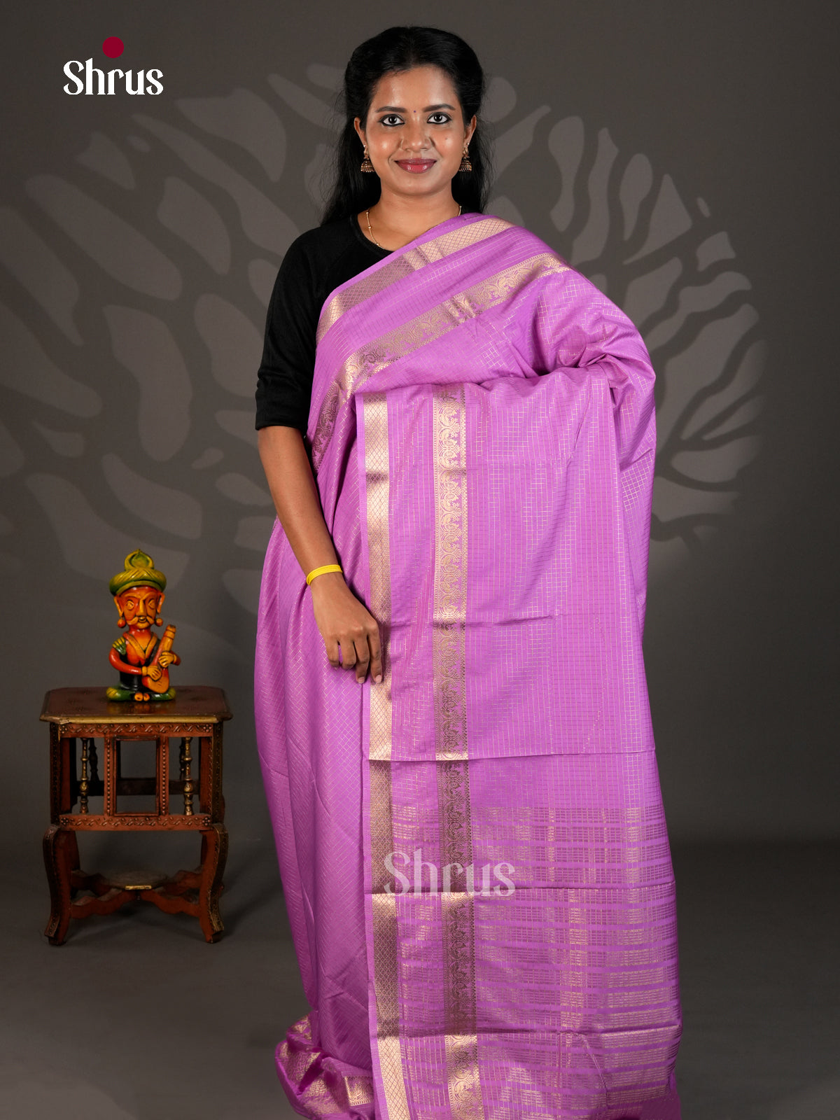 Semi Mysoresilk Saree - ECS11263 - Shop on Shrus.com