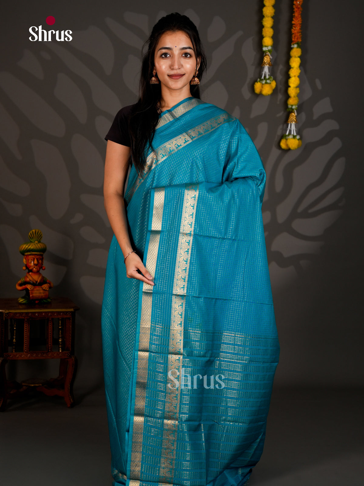 Semi Mysoresilk Saree - ECS11264 - Shop on Shrus.com