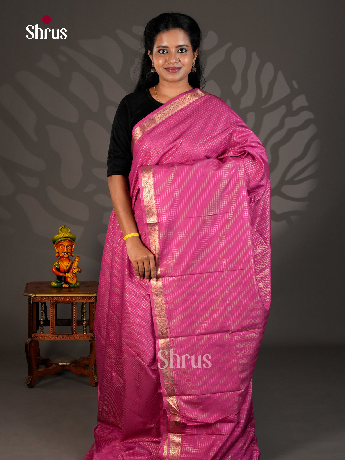 Semi Mysoresilk Saree - ECS11265 - Shop on Shrus.com