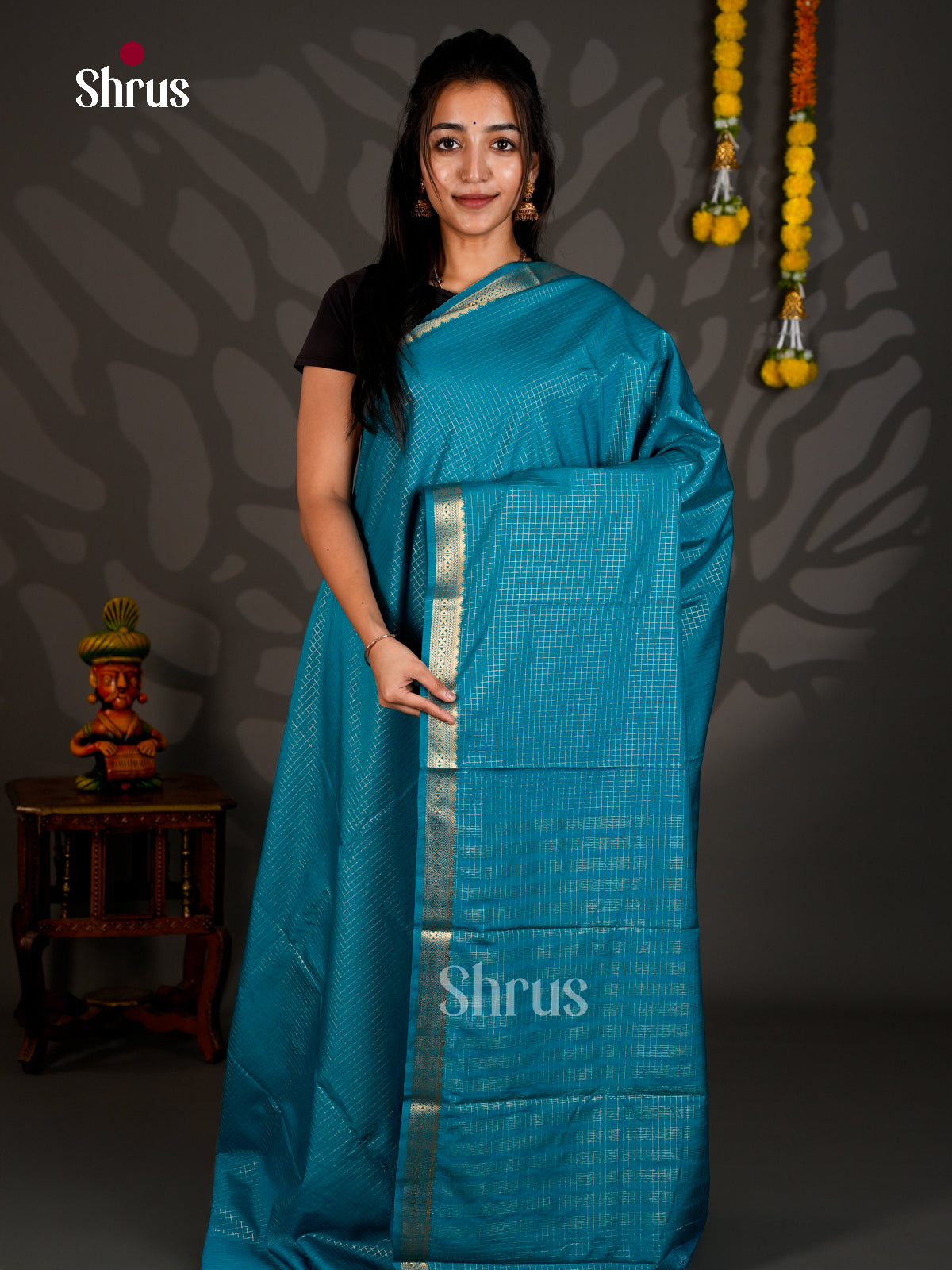 Semi Mysoresilk Saree - ECS11273 - Shop on Shrus.com