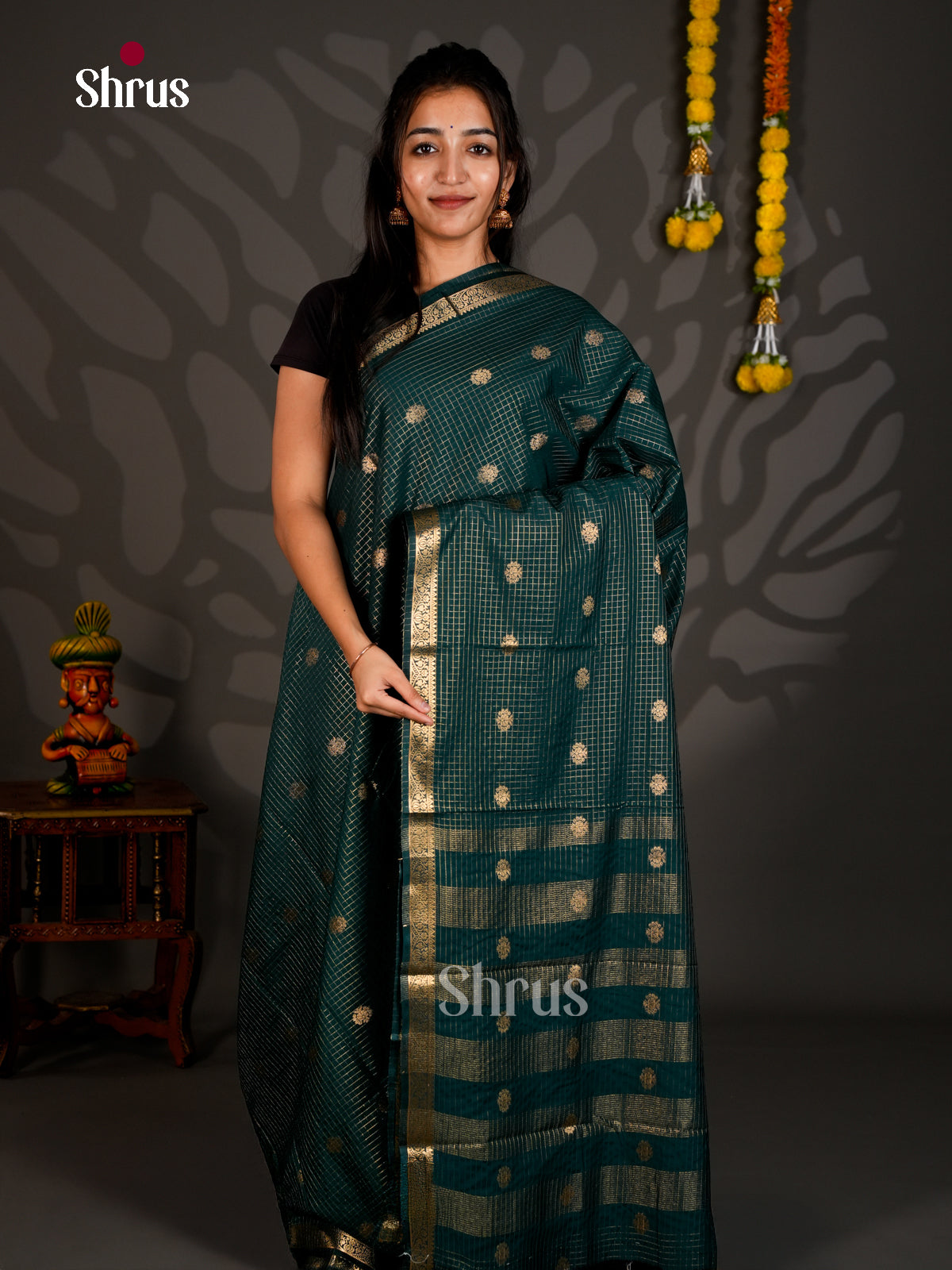 Semi Mysoresilk Saree - ECS11284 - Shop on Shrus.com
