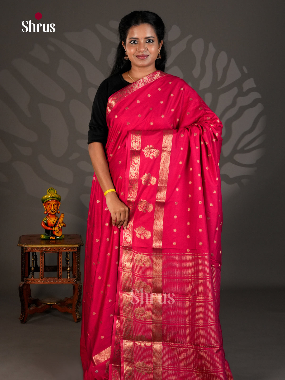 Semi Mysoresilk Saree - ECS11291 - Shop on Shrus.com
