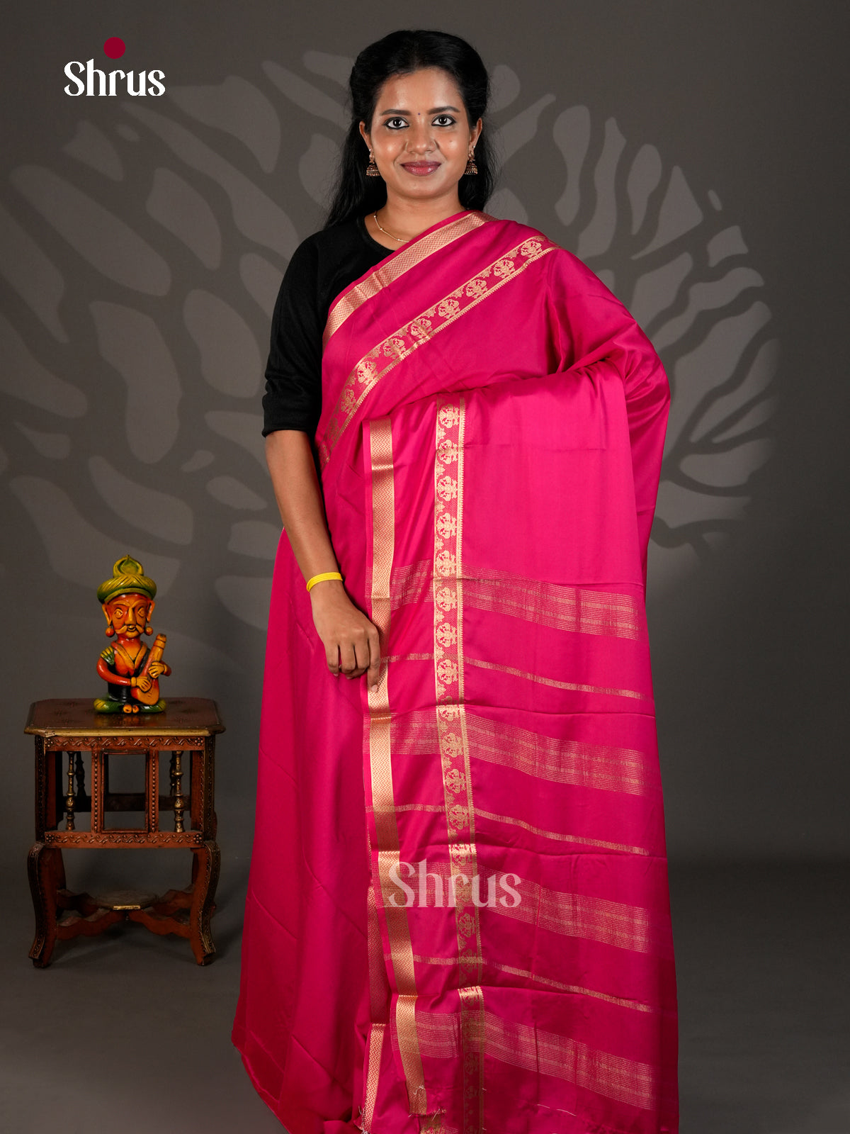 Semi Mysoresilk Saree - ECS11317 - Shop on Shrus.com