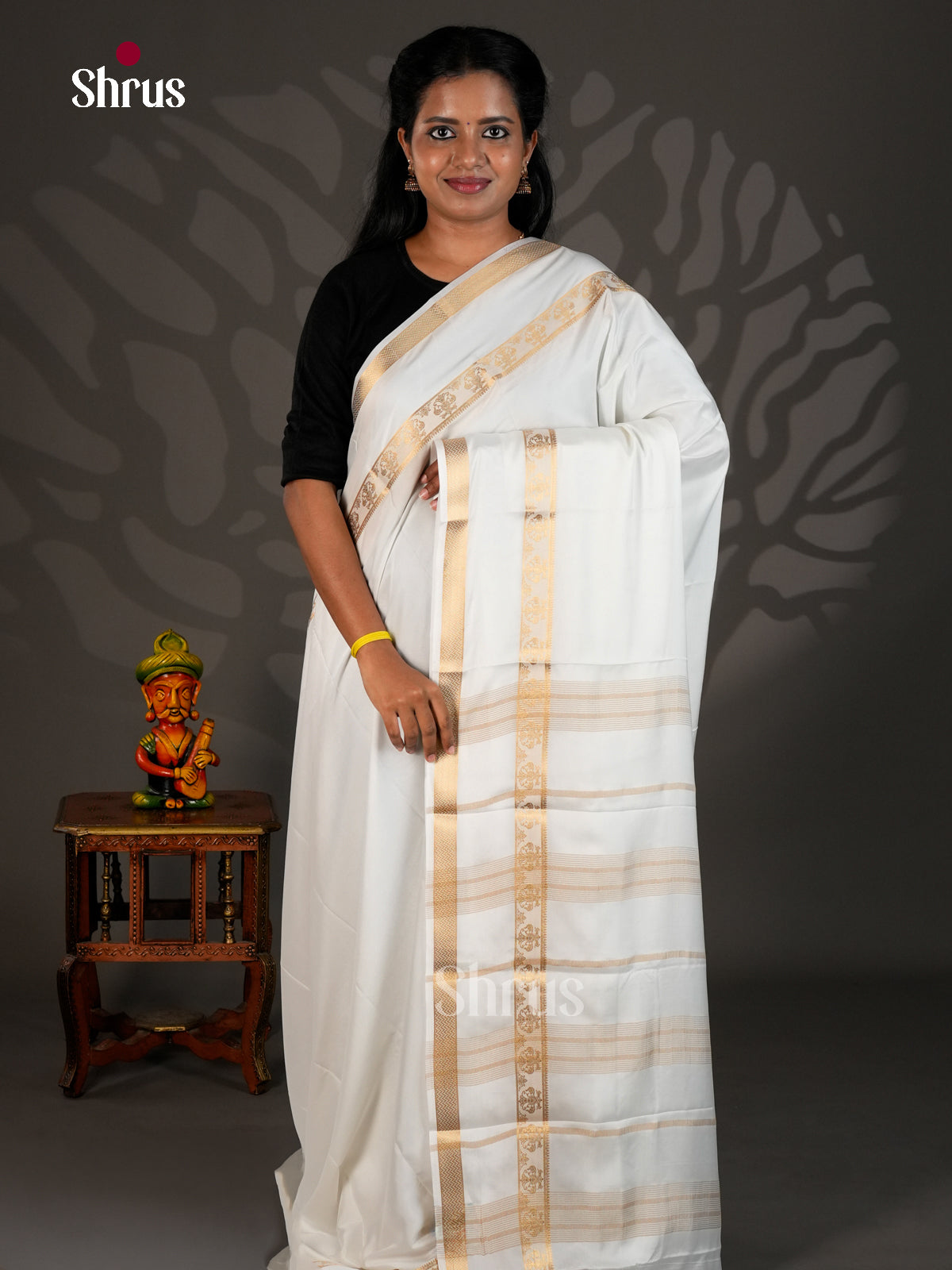 Semi Mysoresilk Saree - ECS11320 - Shop on Shrus.com