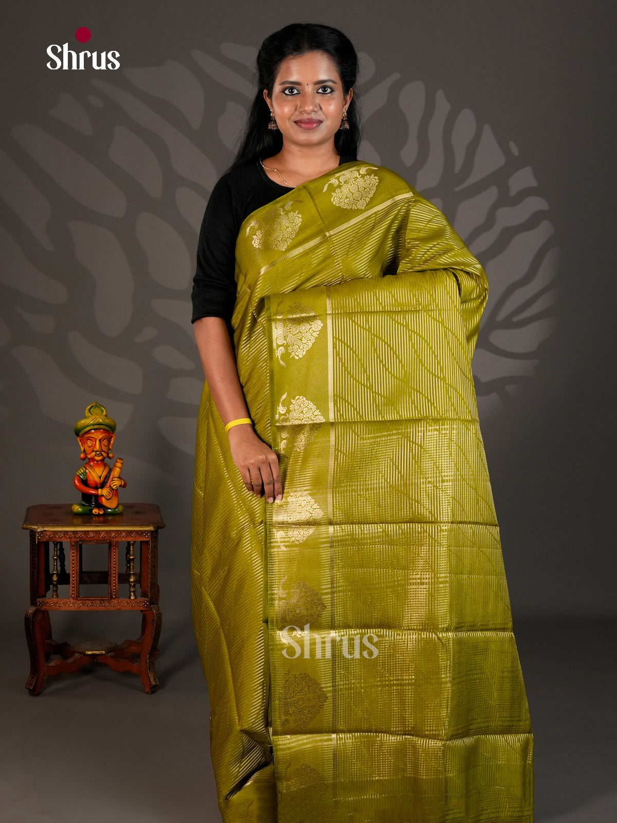 Semi Mysoresilk Saree - ECS11323 - Shop on Shrus.com
