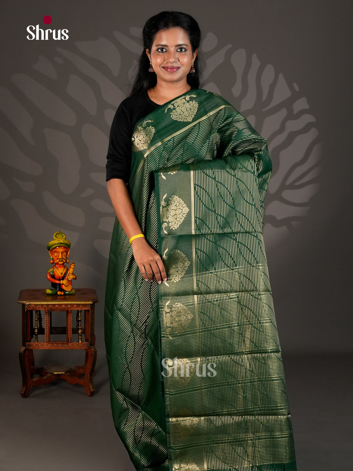 Semi Mysoresilk Saree - ECS11328 - Shop on Shrus.com