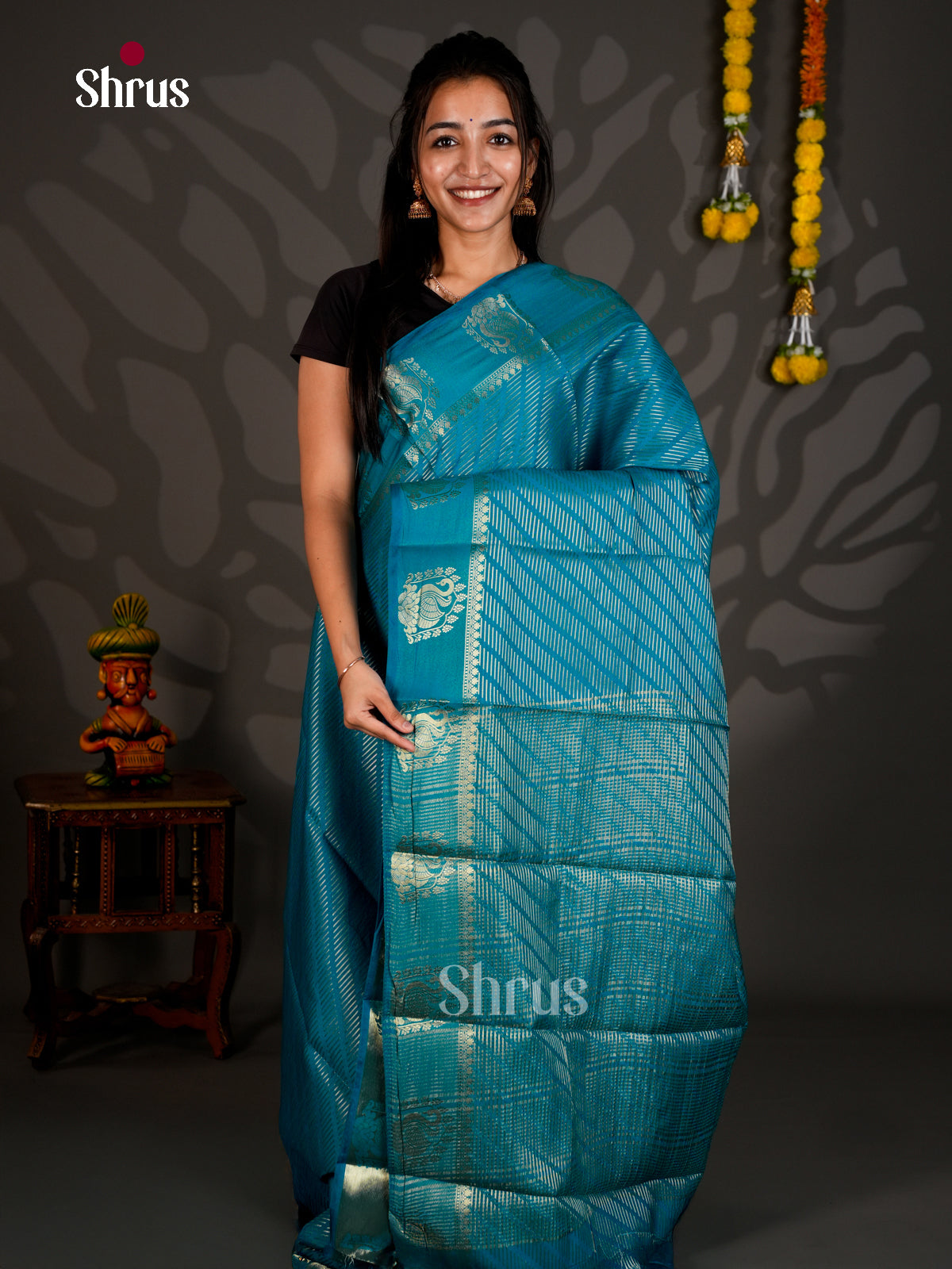 Semi Mysoresilk Saree - ECS11333 - Shop on Shrus.com
