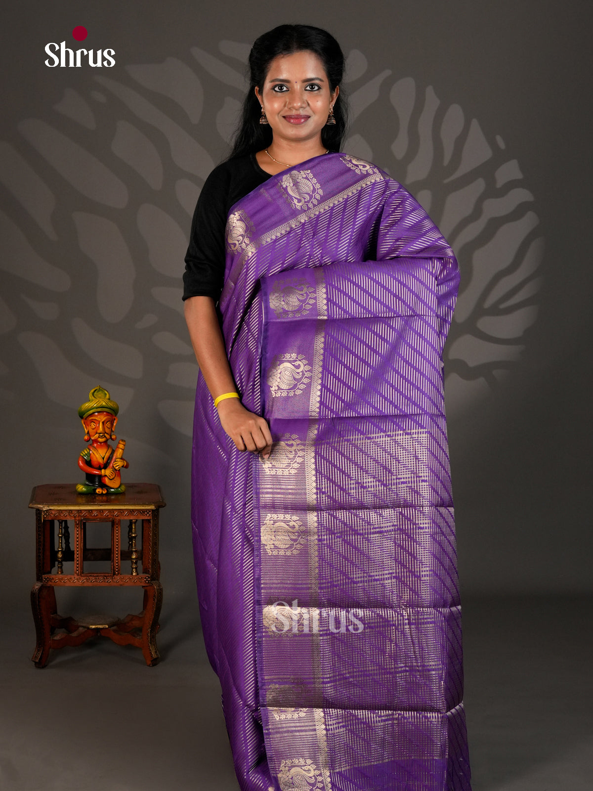 Semi Mysoresilk Saree - ECS11334 - Shop on Shrus.com