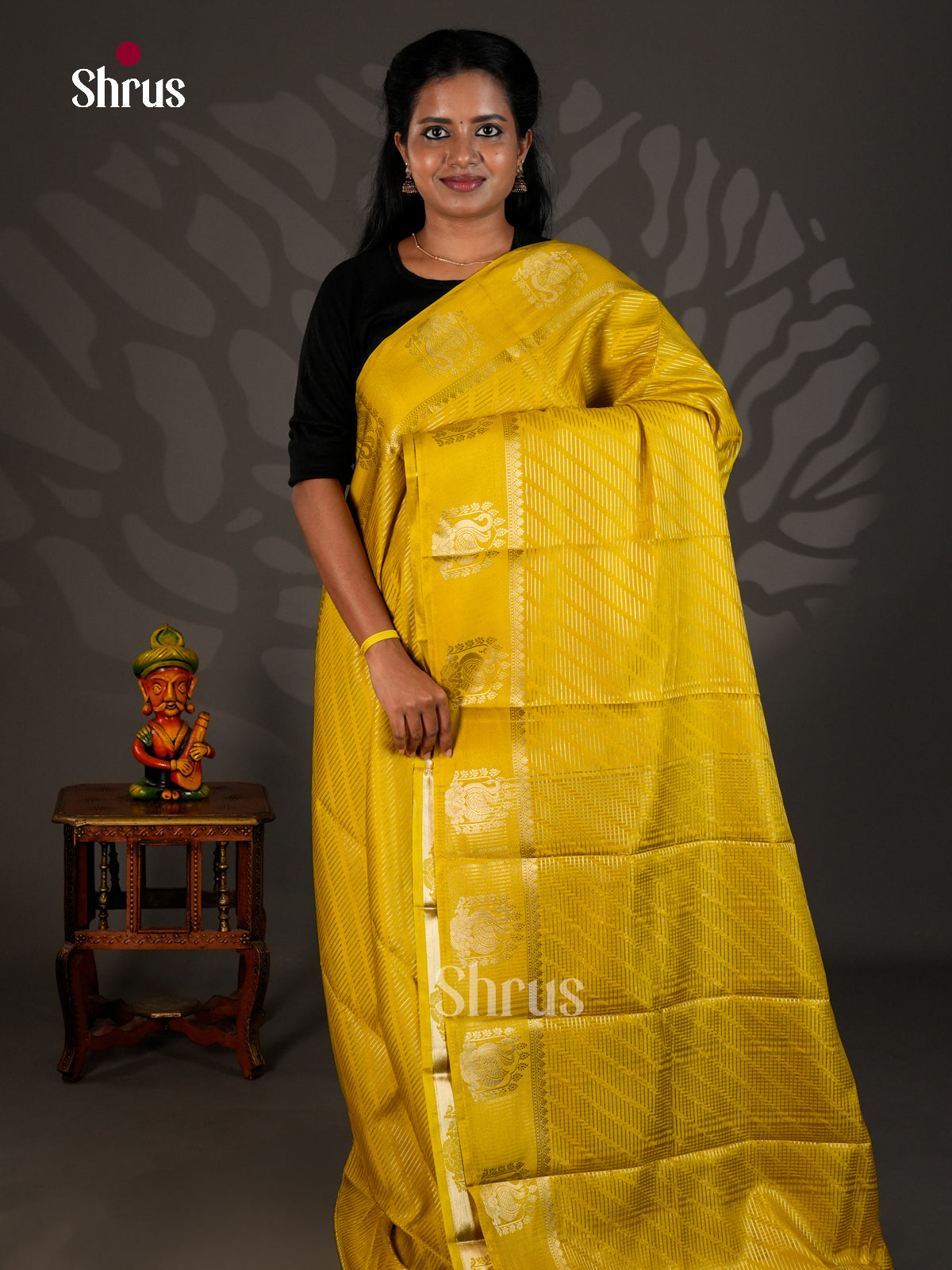 Semi Mysoresilk Saree - ECS11336 - Shop on Shrus.com