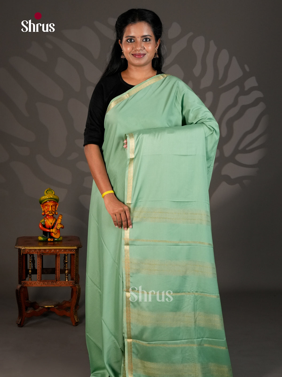 Semi Mysoresilk Saree - ECS11362 - Shop on Shrus.com