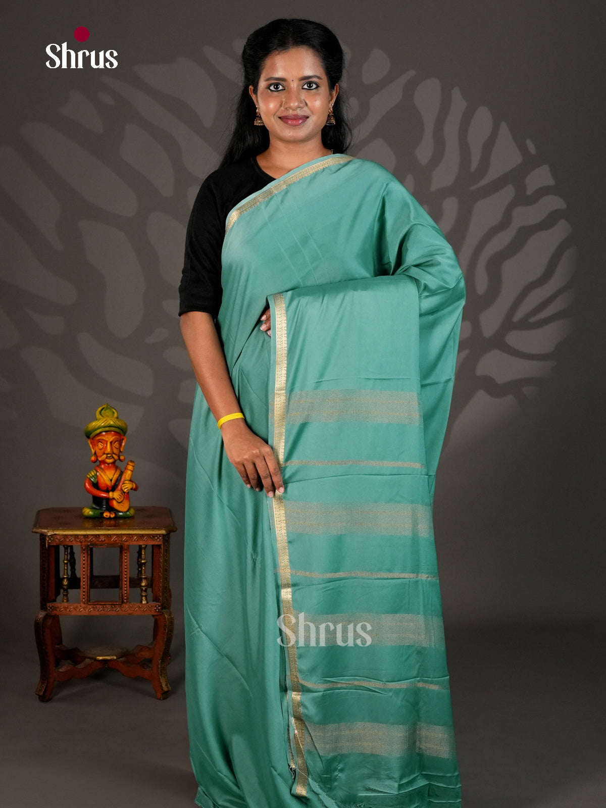 Semi Mysoresilk Saree - ECS11367 - Shop on Shrus.com