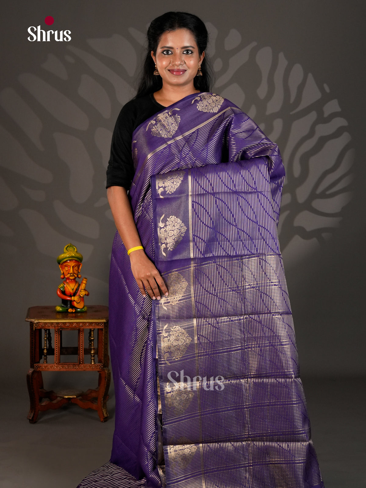 Semi Mysoresilk Saree - ECS11369 - Shop on Shrus.com