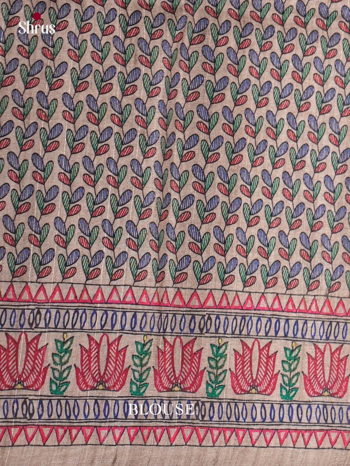 Printed Semi Tussar Saree - ECS12033 - Shop on Shrus.com