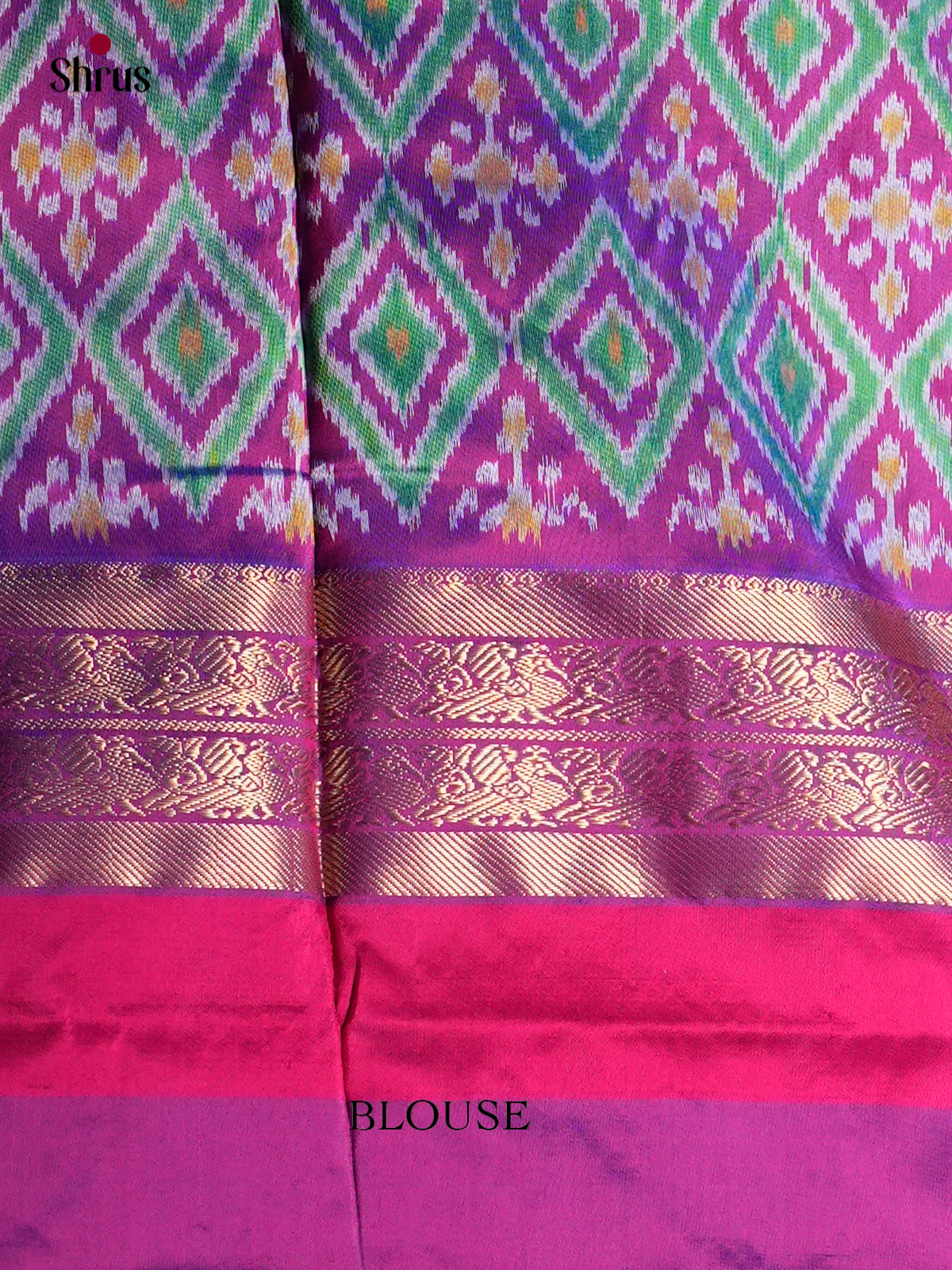 Ikkat Silk Saree - ECS16010 - Shop on Shrus.com