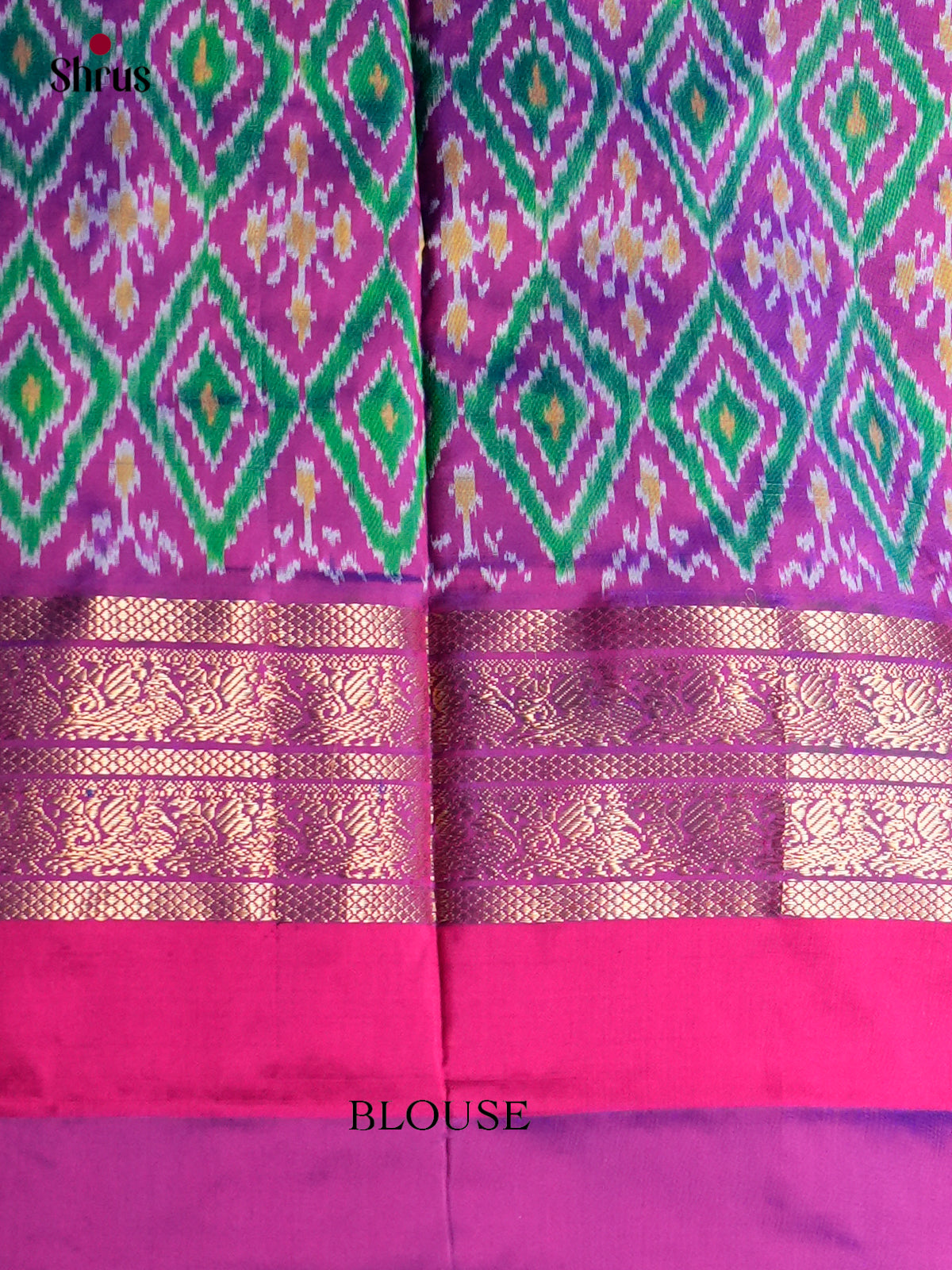 Ikkat Silk Saree - ECS16014 - Shop on Shrus.com