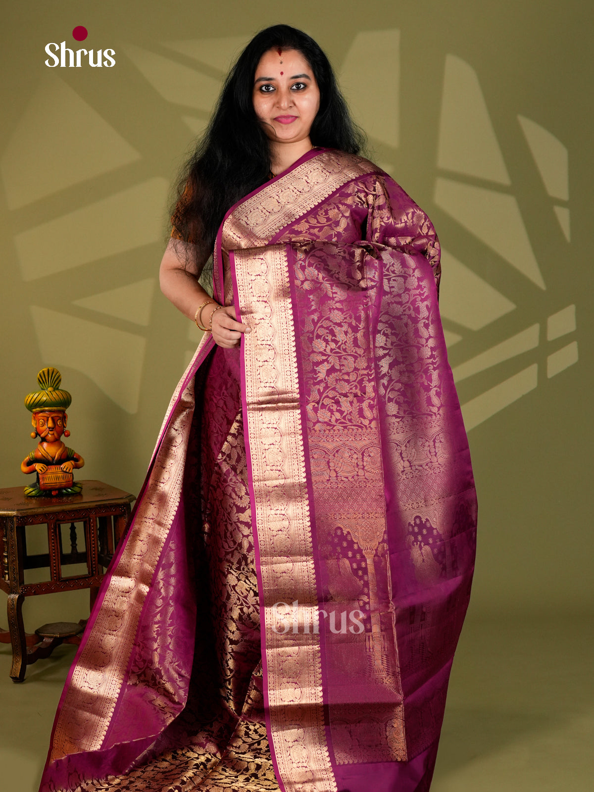 Soft Silk Saree - ECS18003 - Shop on Shrus.com