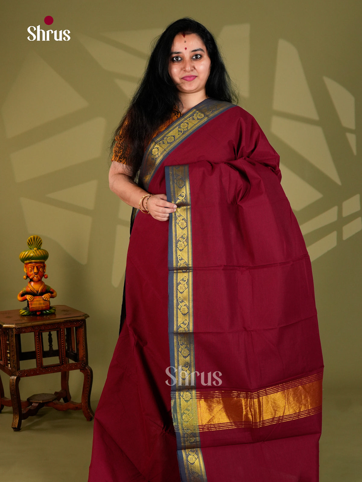 Chettinad Cotton Saree - ECS18046 - Shop on Shrus.com
