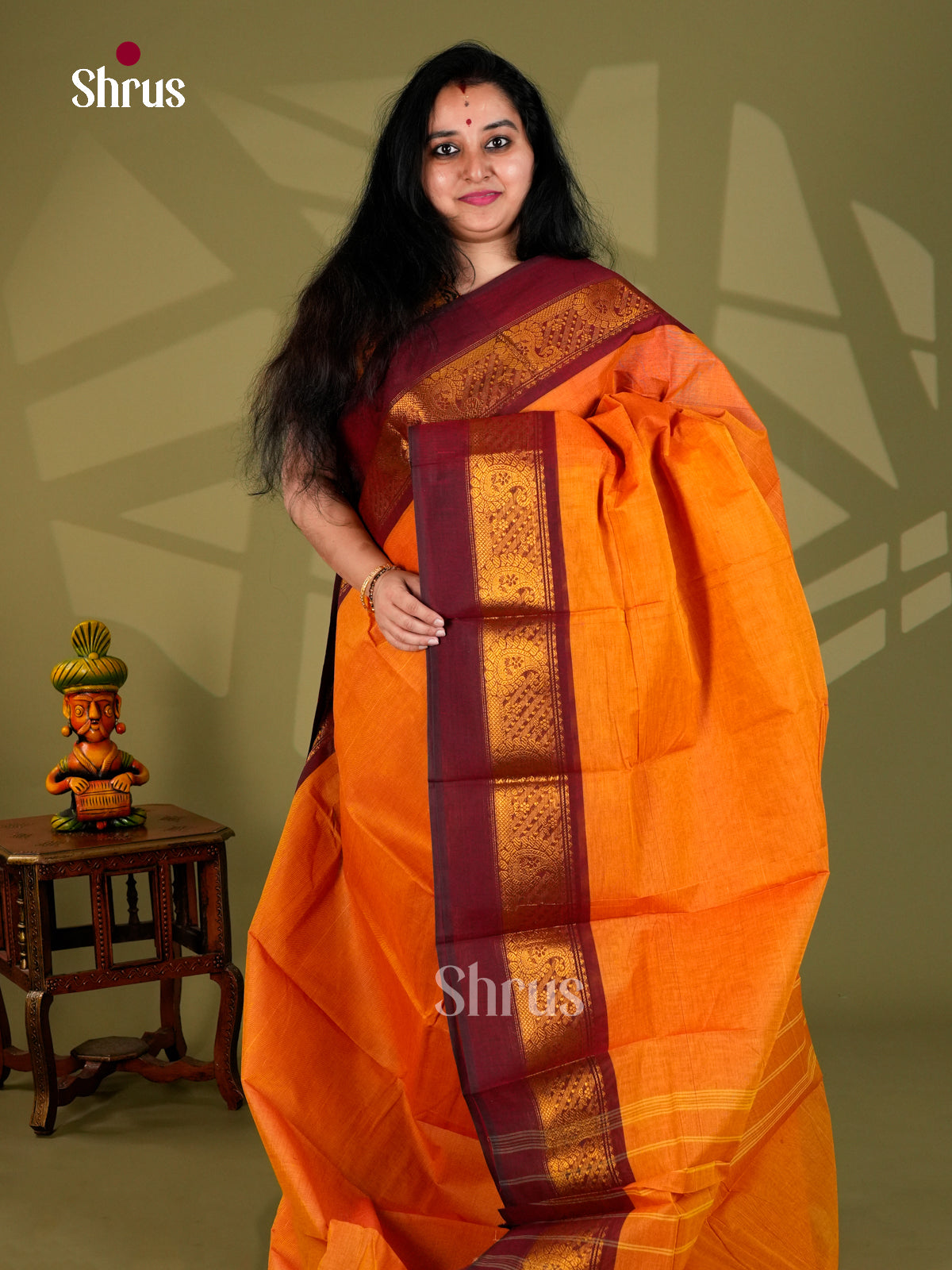Chettinad Cotton Saree - ECS18048 - Shop on Shrus.com