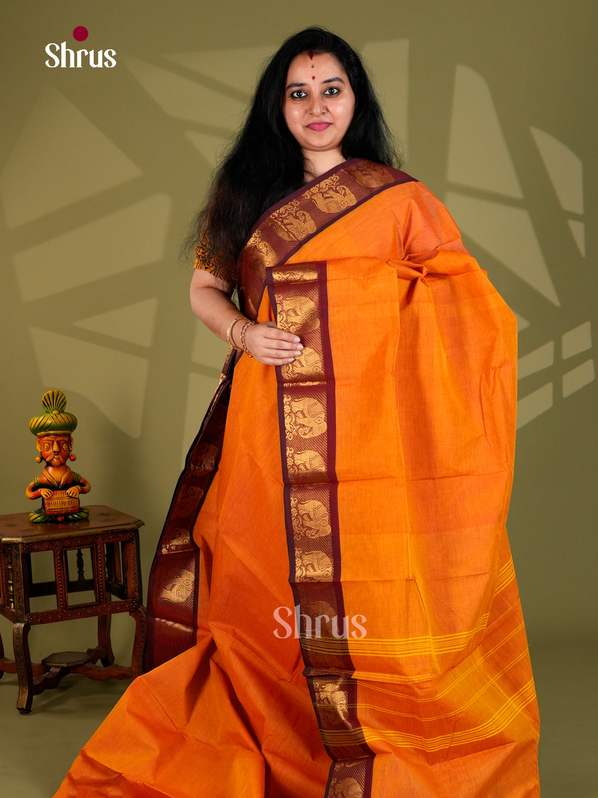 Chettinad Cotton Saree - ECS18059 - Shop on Shrus.com