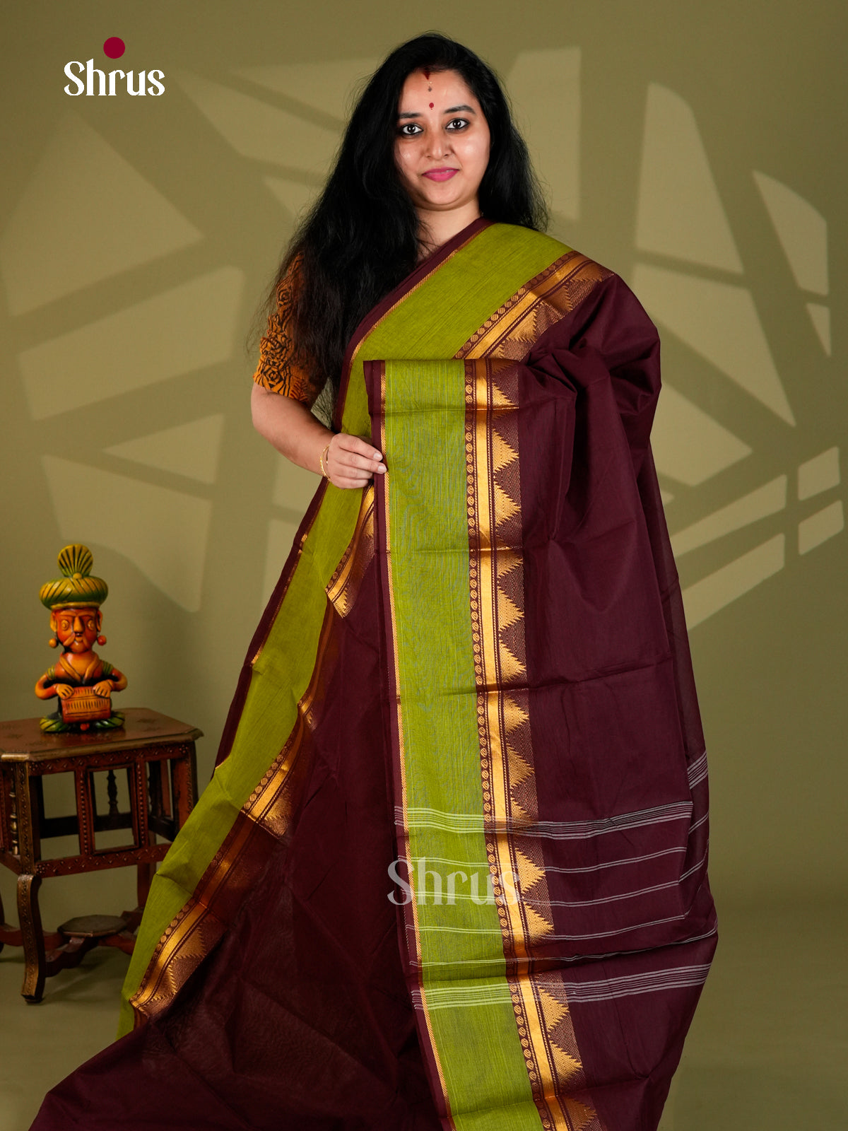 Chettinad Cotton Saree - ECS18071 - Shop on Shrus.com