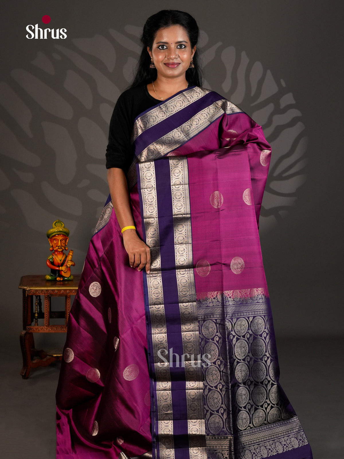 Soft Silk Saree - ECS19028 - Shop on Shrus.com