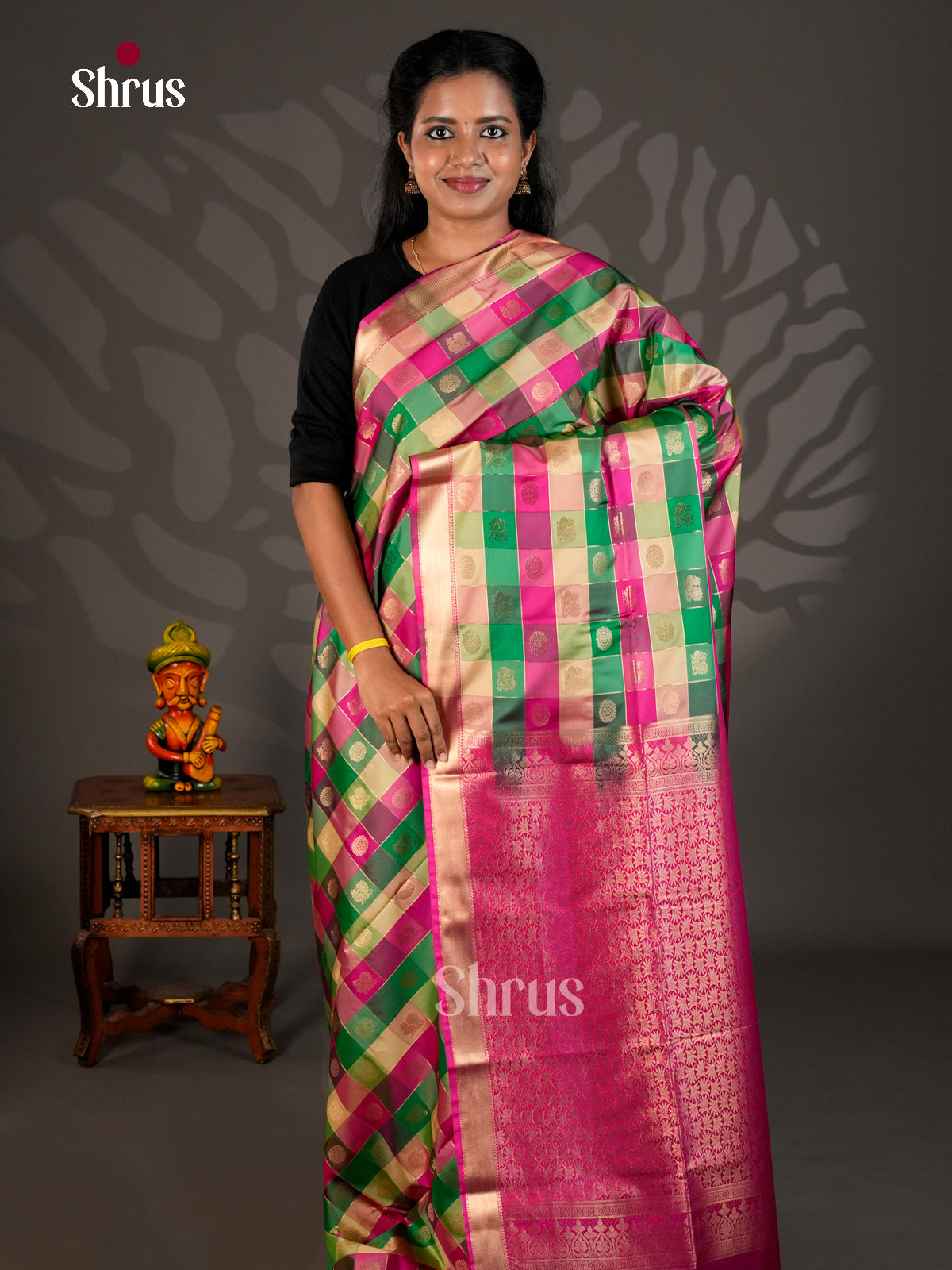 Semi Softsilk Saree - ECS19049 - Shop on Shrus.com