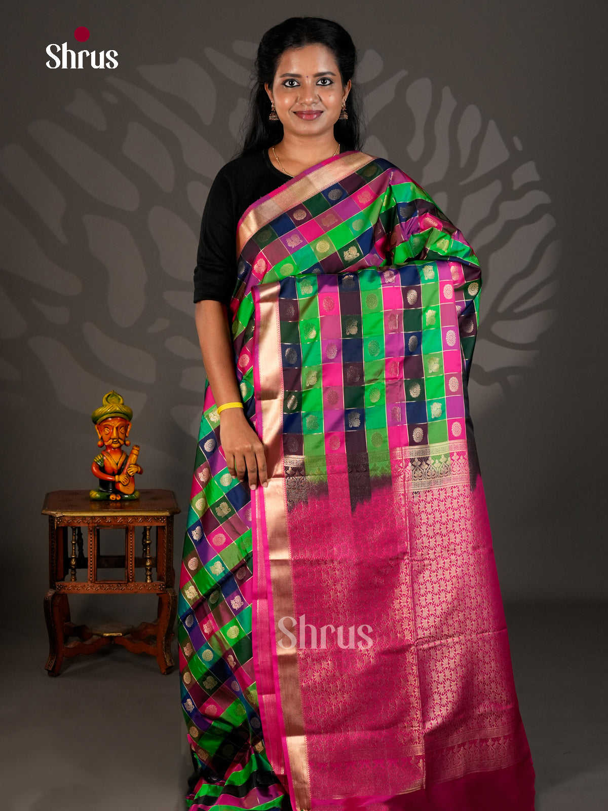 Semi Softsilk Saree - ECS19054 - Shop on Shrus.com