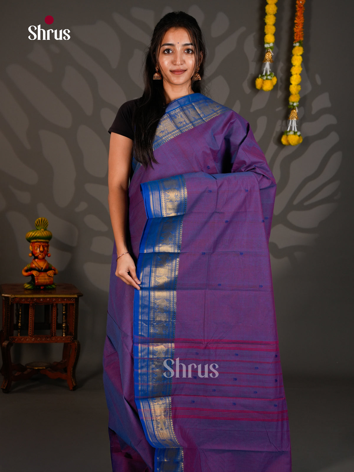 Chettinad Cotton Saree - ECS26008 - Shop on Shrus.com