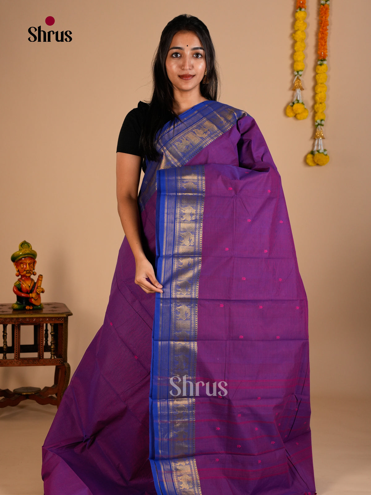 Chettinad Cotton Saree - ECS26009 - Shop on Shrus.com