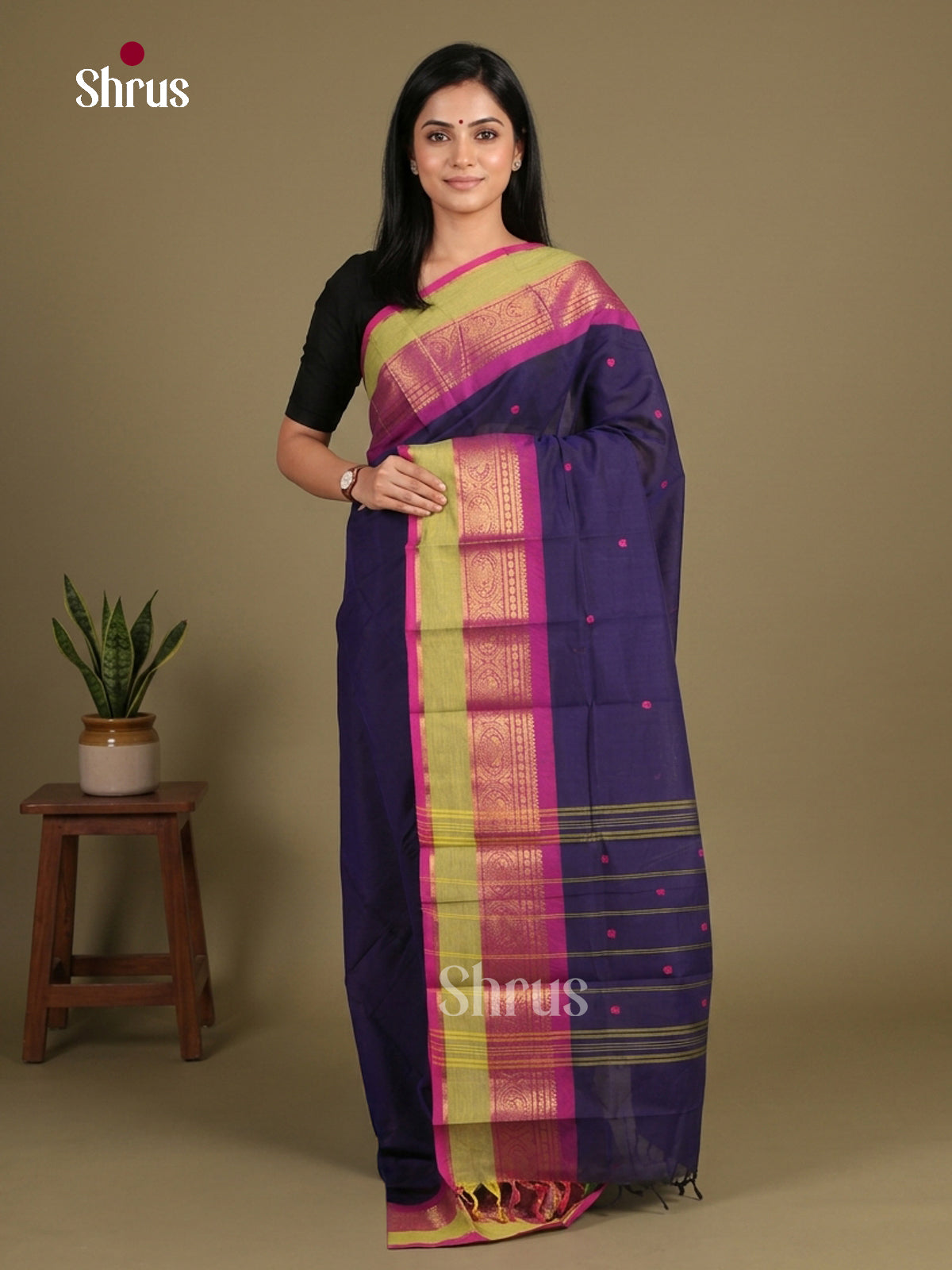 Chettinad Cotton Saree - ECS26010 - Shop on Shrus.com