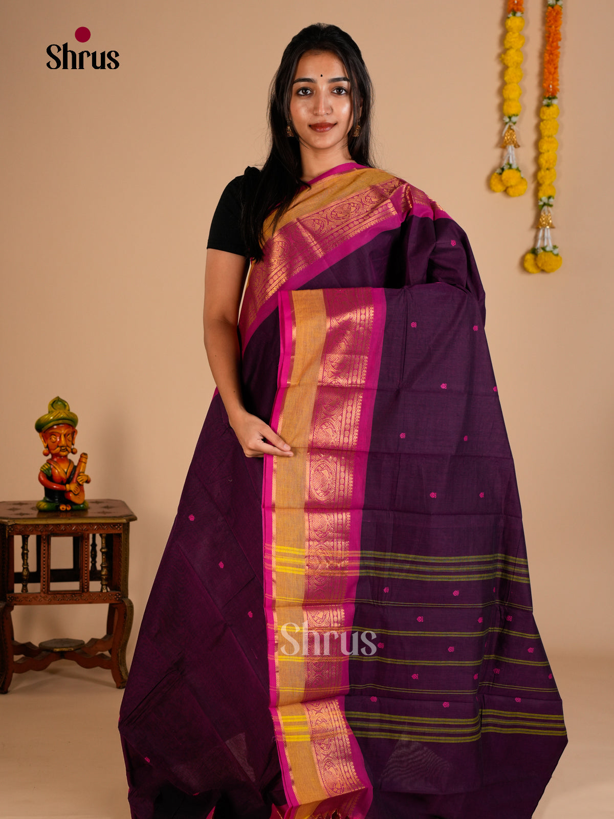 Chettinad Cotton Saree - ECS26012 - Shop on Shrus.com