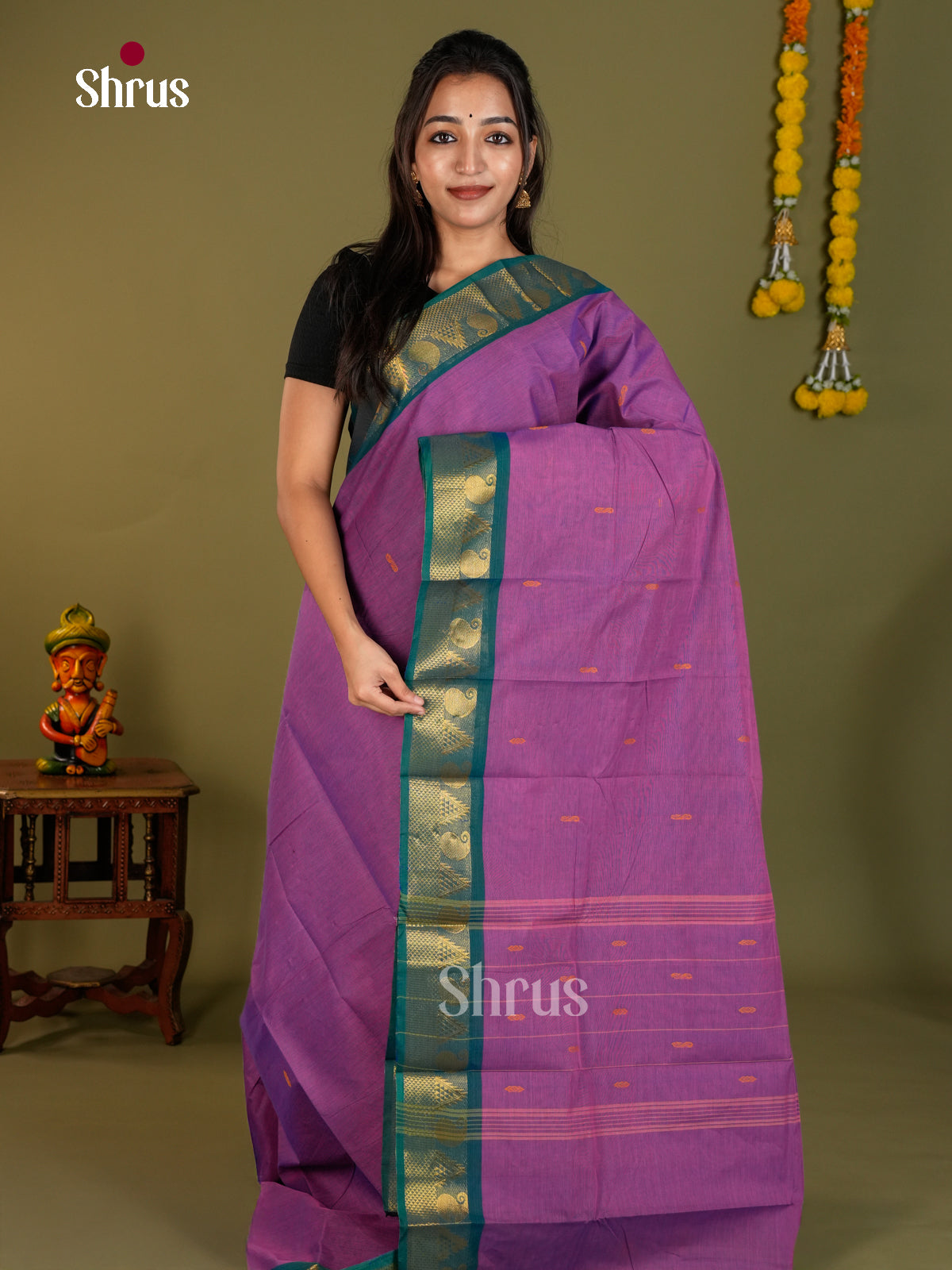 Chettinad Cotton Saree - ECS26016 - Shop on Shrus.com