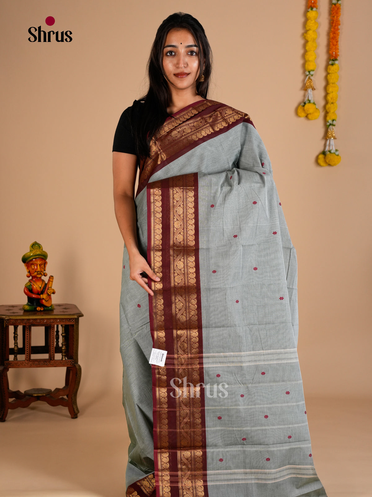 Chettinad Cotton Saree - ECS26023 - Shop on Shrus.com