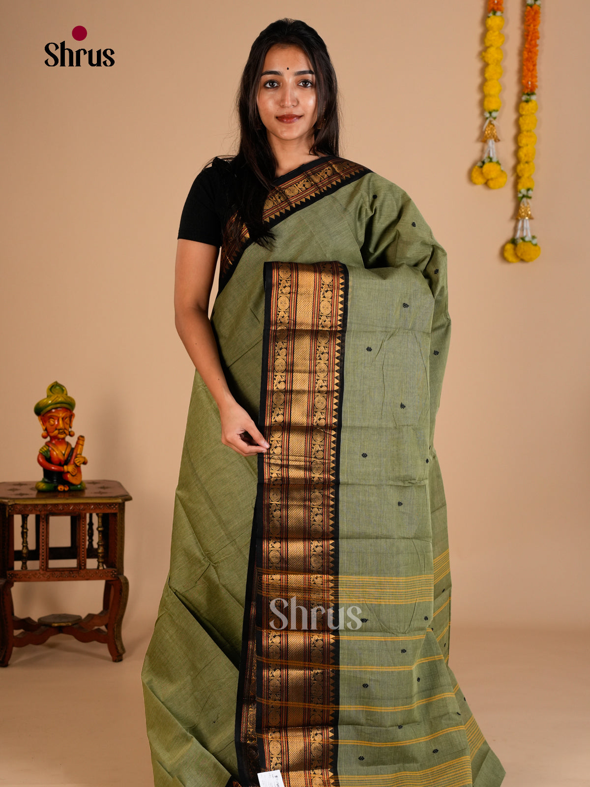 Chettinad Cotton Saree - ECS26027 - Shop on Shrus.com