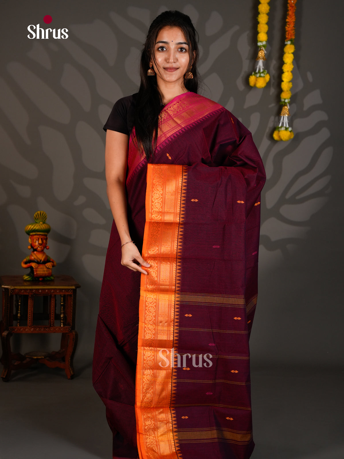 Chettinad Cotton Saree - ECS26042 - Shop on Shrus.com