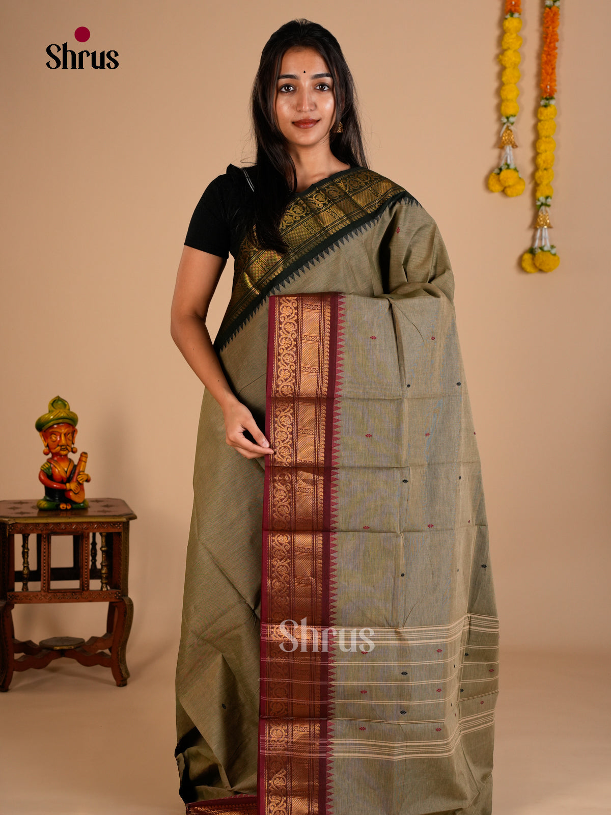 Chettinad Cotton Saree - ECS26045 - Shop on Shrus.com