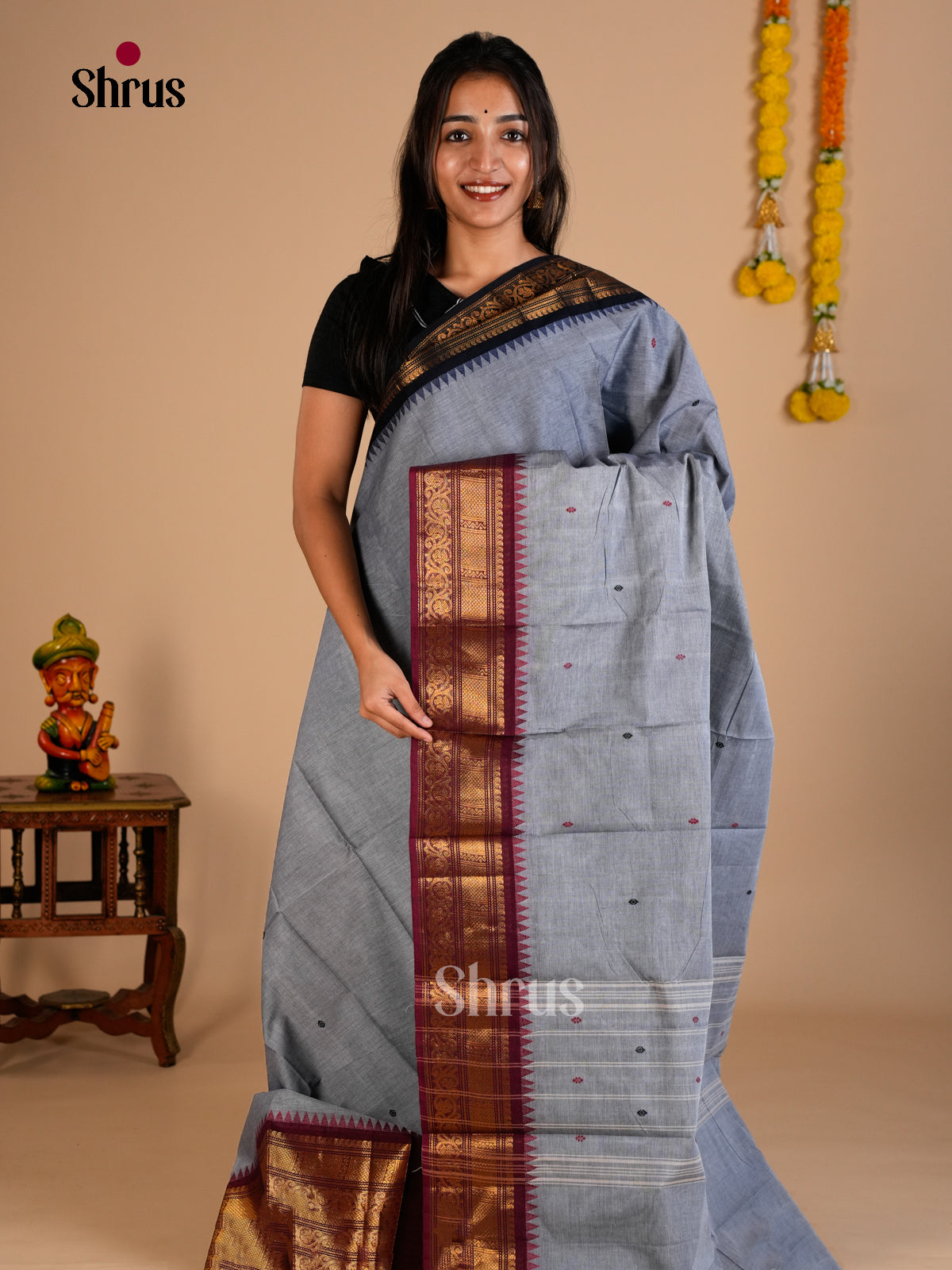 Chettinad Cotton Saree - ECS26051 - Shop on Shrus.com