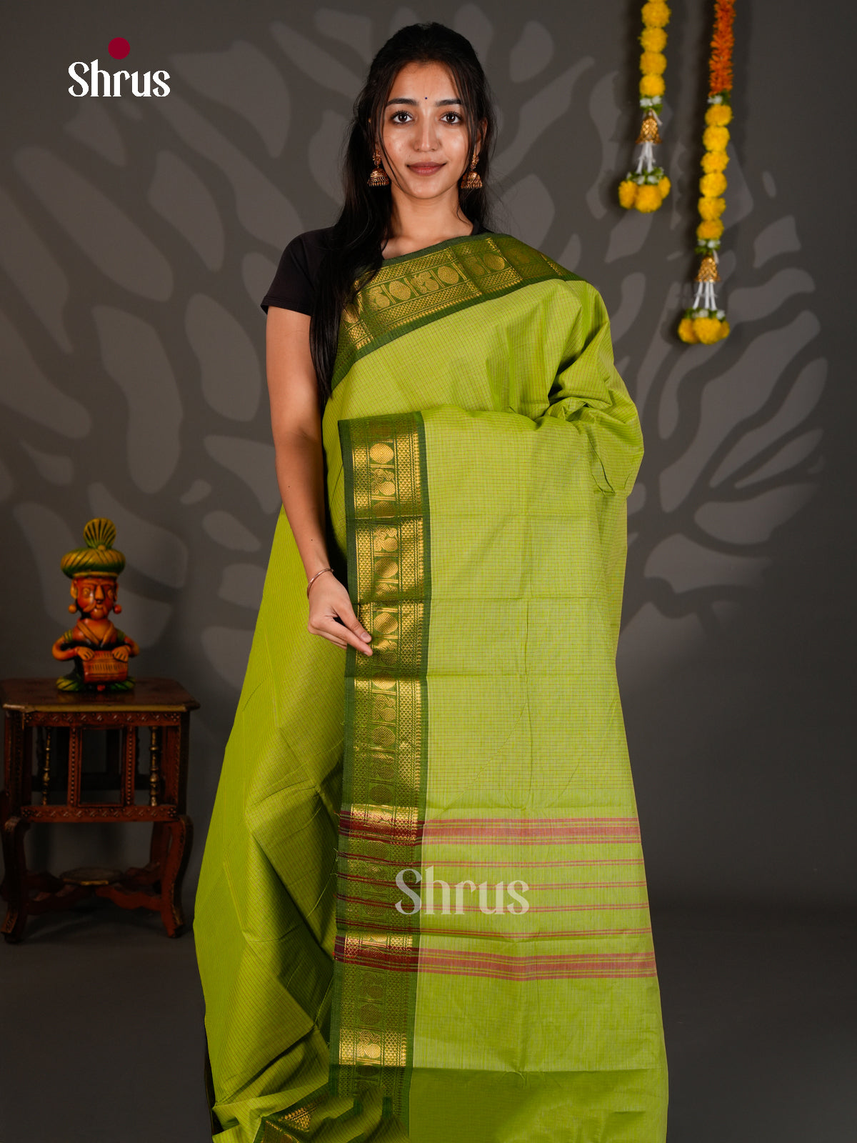 Chettinad Cotton Saree - ECS26062 - Shop on Shrus.com