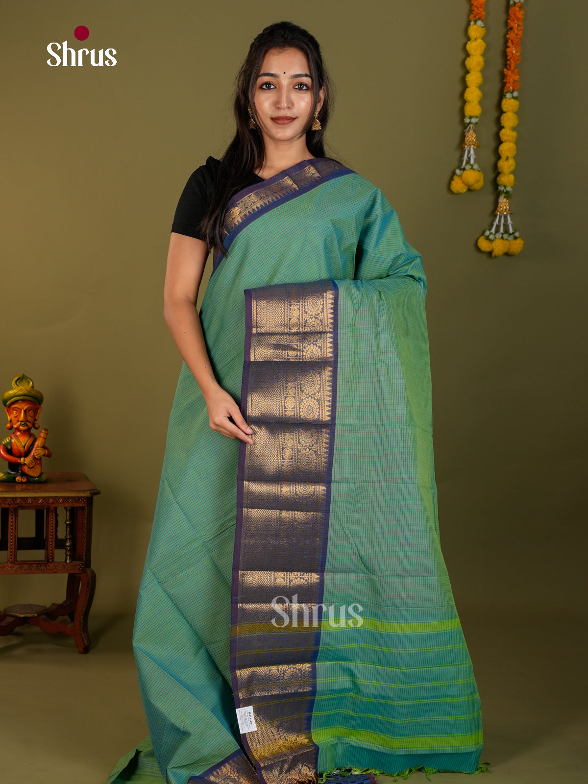 Chettinad Cotton Saree - ECS26066 - Shop on Shrus.com