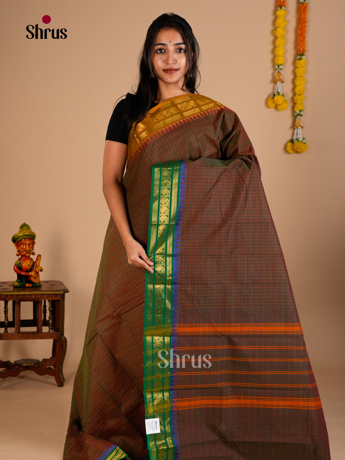 Chettinad Cotton Saree - ECS26075 - Shop on Shrus.com