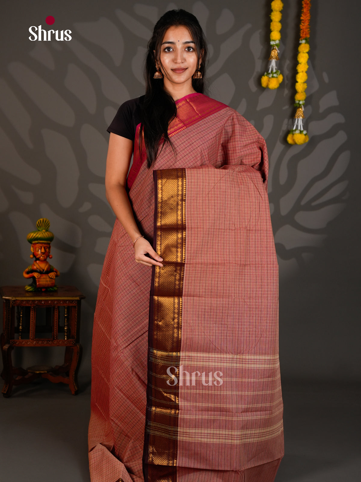 Chettinad Cotton Saree - ECS26078 - Shop on Shrus.com