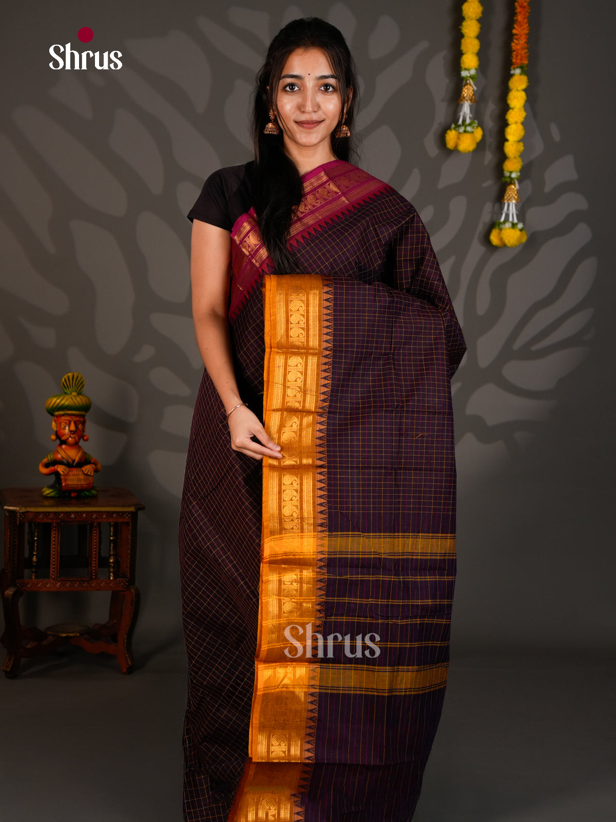 Chettinad Cotton Saree - ECS26080 - Shop on Shrus.com