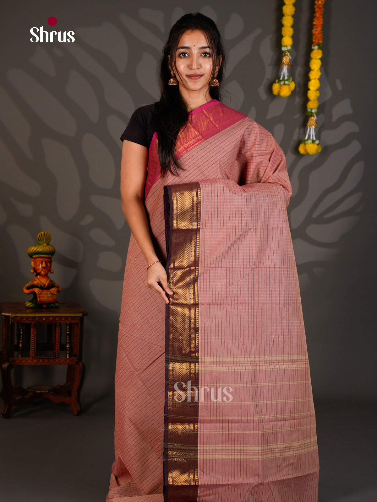 Chettinad Cotton Saree - ECS26081 - Shop on Shrus.com