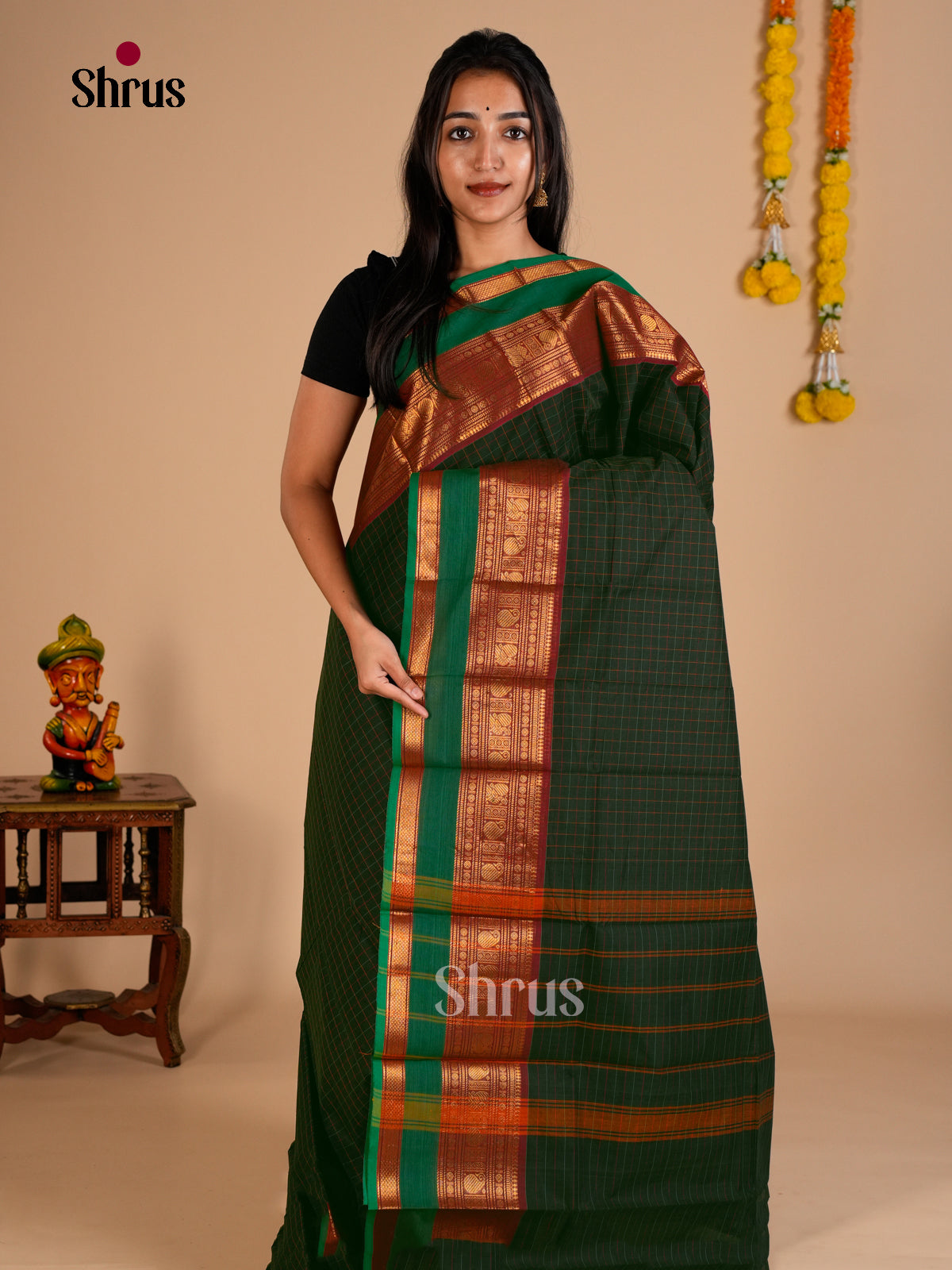 Chettinad Cotton Saree - ECS26086 - Shop on Shrus.com