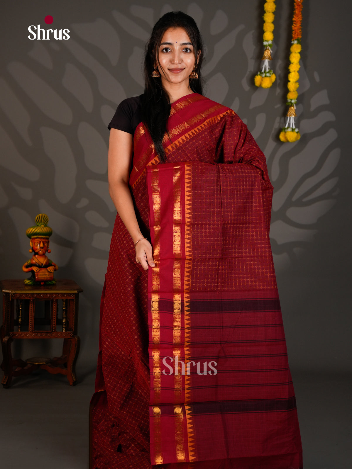 Chettinad Cotton Saree - ECS26088 - Shop on Shrus.com