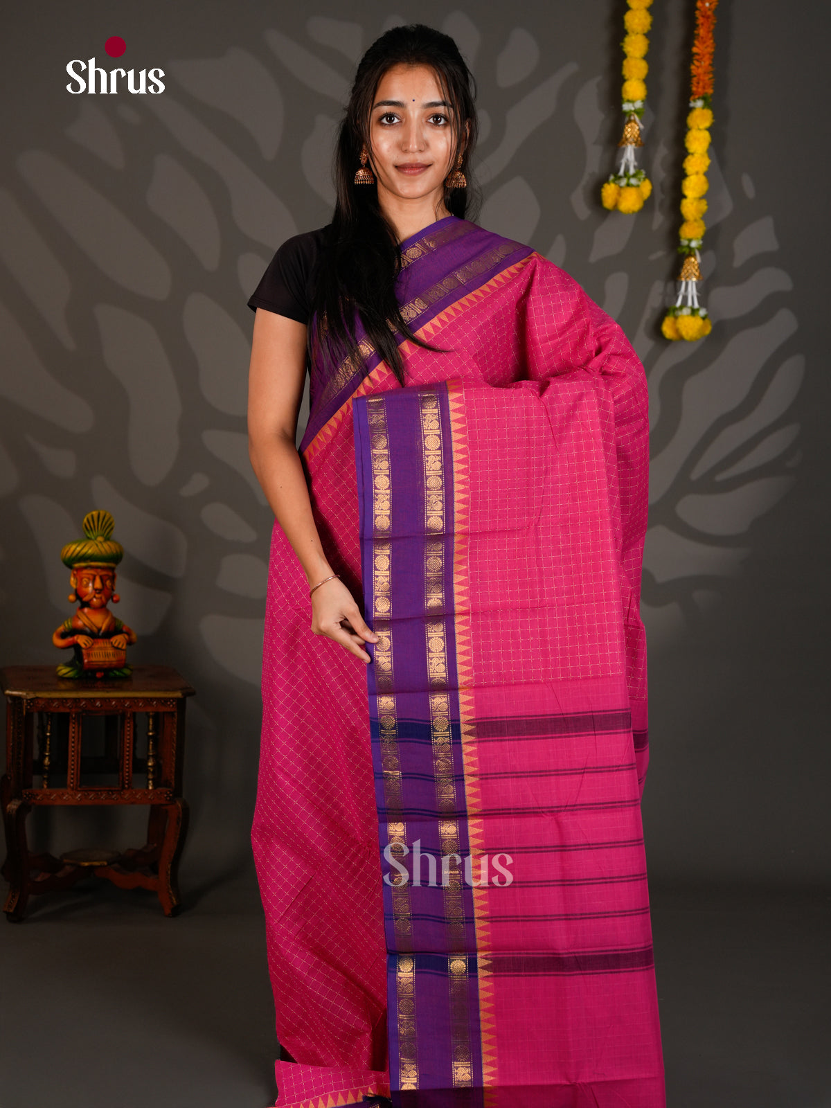 Chettinad Cotton Saree - ECS26089 - Shop on Shrus.com