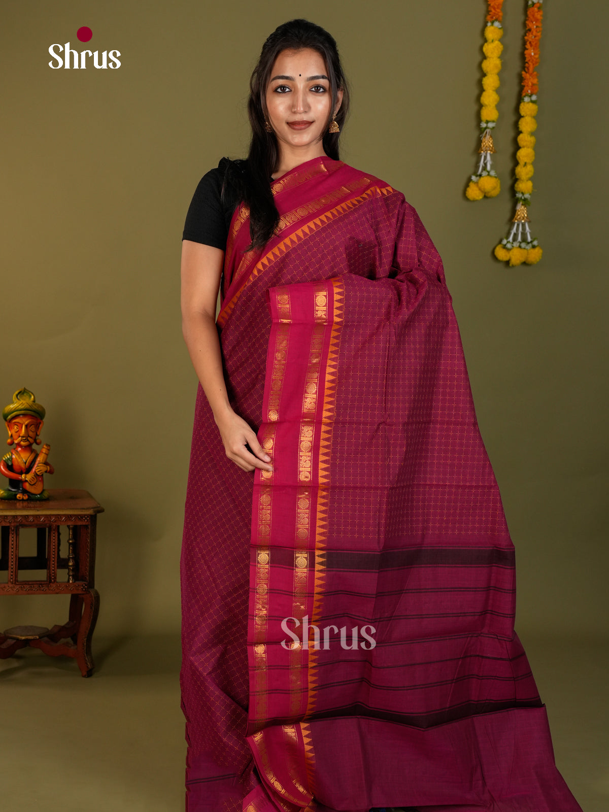 Chettinad Cotton Saree - ECS26100 - Shop on Shrus.com