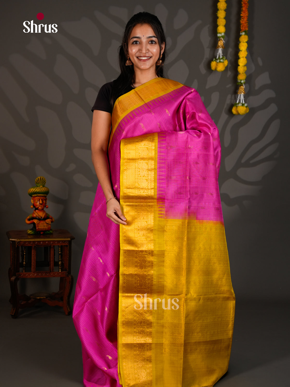 Silk Cotton Saree - ECS27030 - Shop on Shrus.com