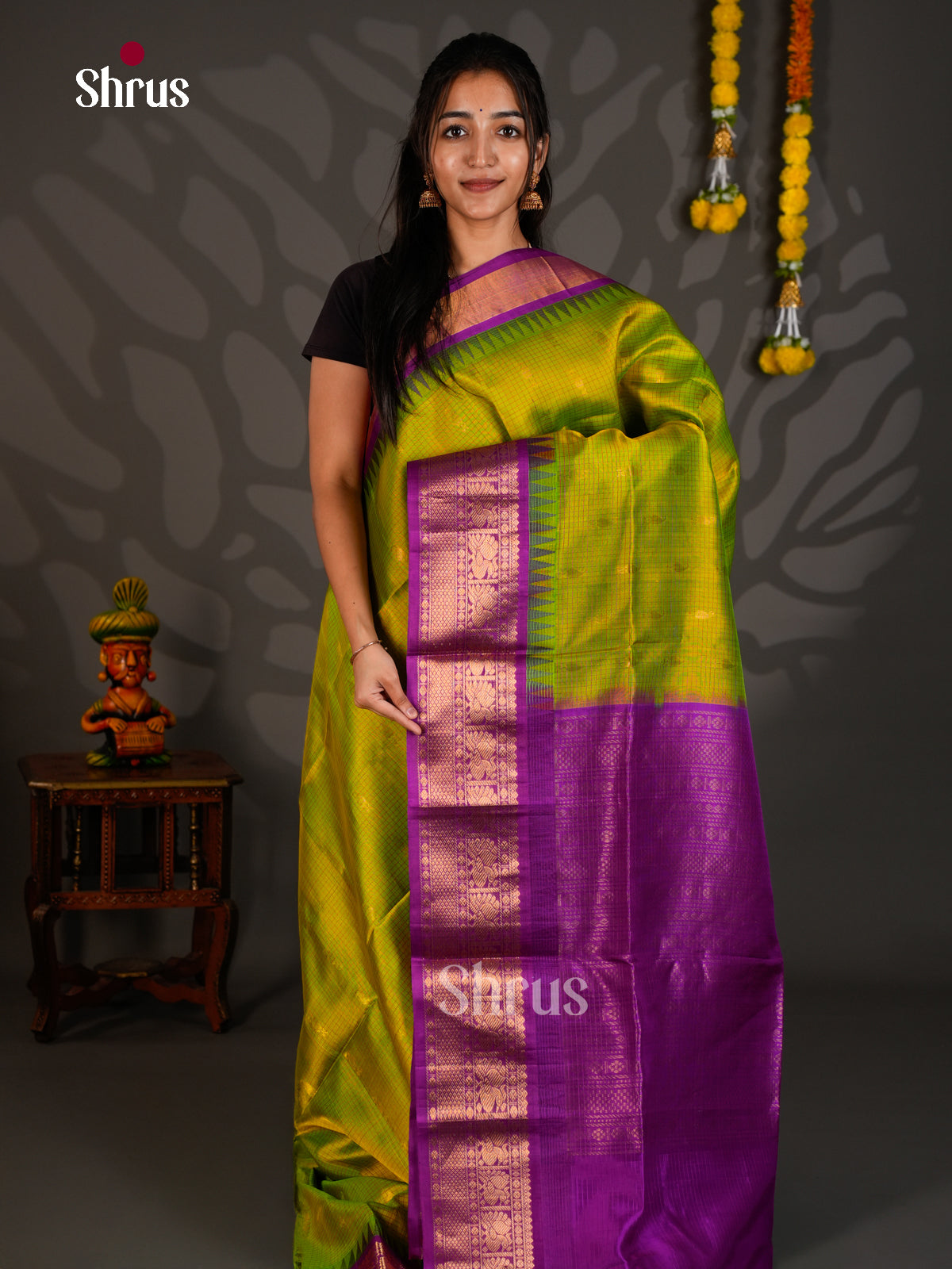 Silk Cotton Saree - ECS27032 - Shop on Shrus.com