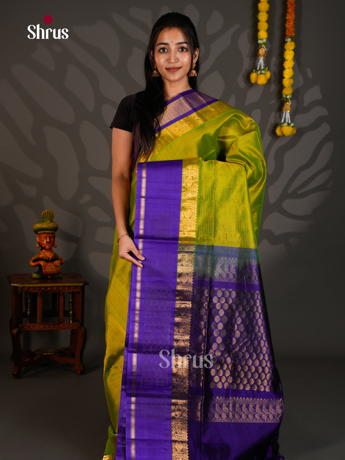 Silk Cotton Saree - ECS27035 - Shop on Shrus.com